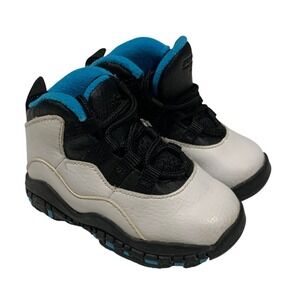 Jordan 10 Retro Powder Blue Toddler Shoes 5C White Black 310808-106